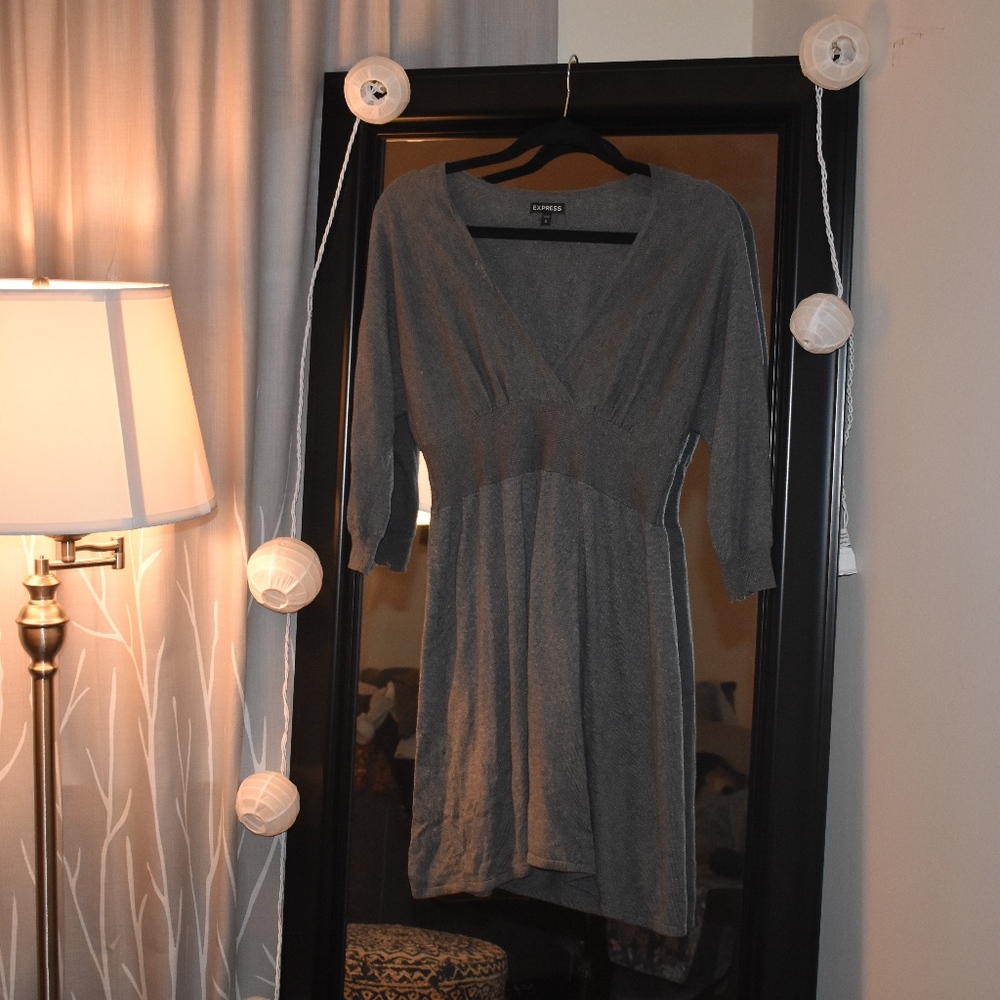 Express Gray Knit Dress